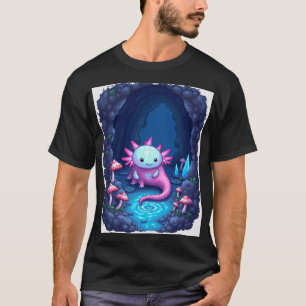 Camiseta Explorador de Cueva de Ajolote Arte de Pixel Stick