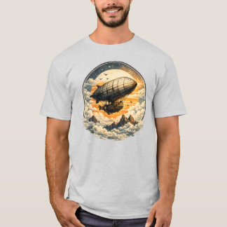 Camiseta Explorador de Dirigible Retro Vintage Steampunk Ci