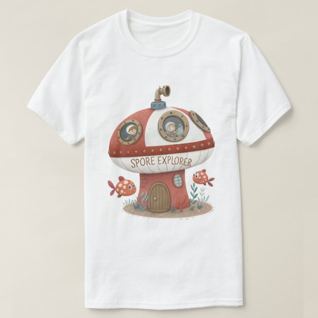 Camiseta Explorador de esporas - Submarino T-S de toadstool (Diseño del anverso)