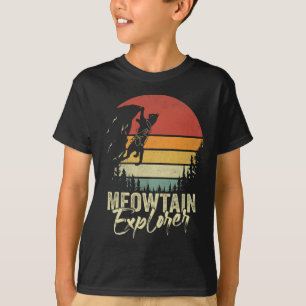 Camiseta Explorador de Meowtain Vintage Climbs de Roca Gato