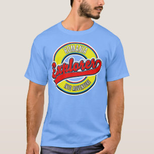 Camiseta Explorador de Rumania en el logotipo de aventura