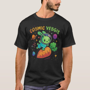 Camiseta Explorador de vegetales cósmicos - conejo astronau