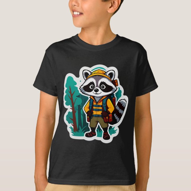 Camiseta Explorador del Bosque de Mapaches (Anverso)