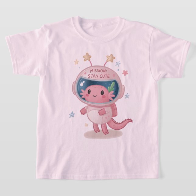 Camiseta Explorador del espacio Axolotl: Casco brillante y  (Distribución)