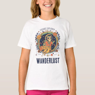 Camiseta Explorador Espacial Astronauta Gato Cósmico Wander