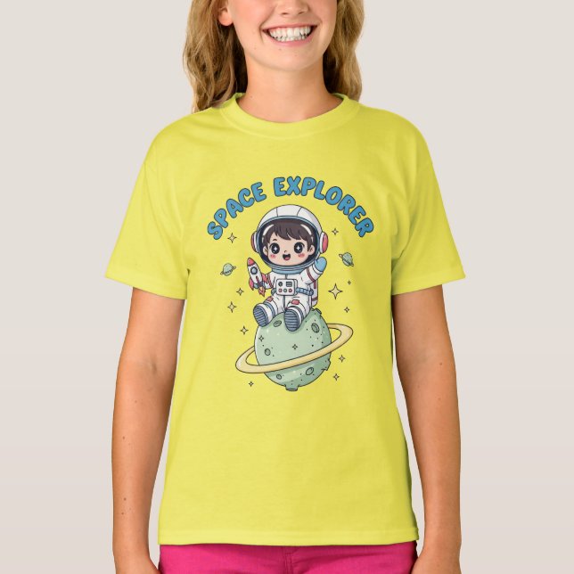 Camiseta Explorador espacial Kawaii (Anverso)