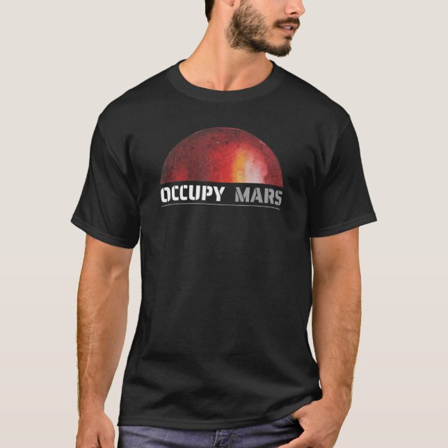 Camiseta Explorador espacial Marte Ciencia Nerd Occupy Mars (Anverso)
