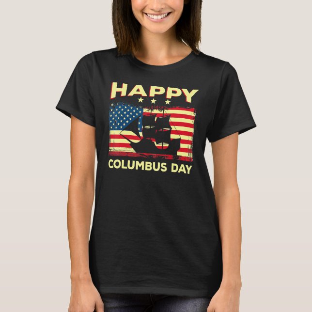 Camiseta Explorador italiano de Happy Columbus Day Discover (Anverso)