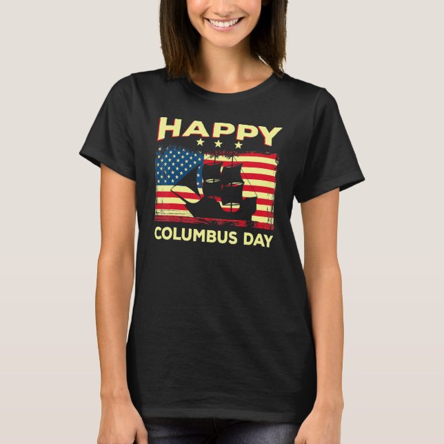 Camiseta Explorador italiano de Happy Columbus Day Discover (Anverso)