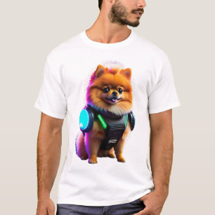 Camiseta Explorador Pomerania Cibernético del Futuro
