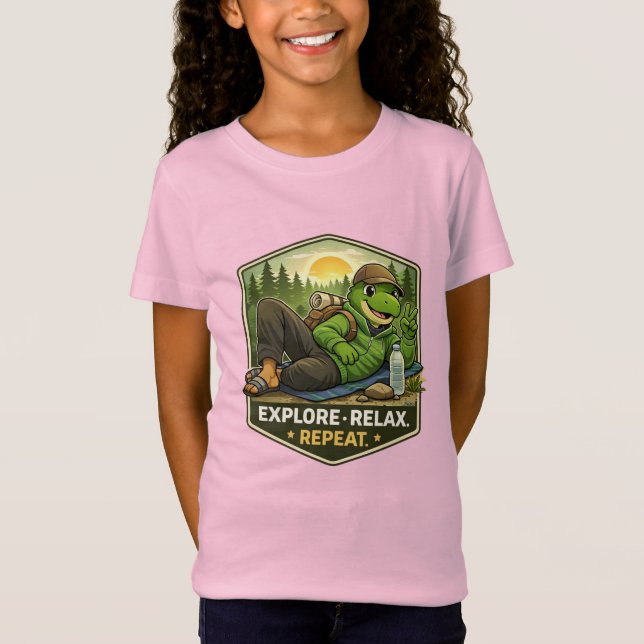 Camiseta Explorador Relajado Dino (Anverso)