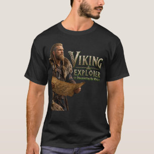 Camiseta Explorador Vikingo Descubriendo El Mundo Norso Veg