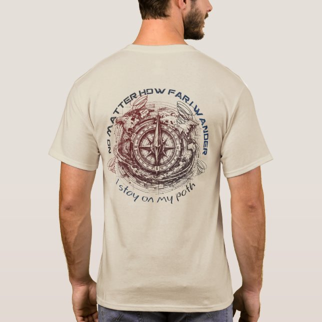 Camiseta Exploradora de Aventuras Compass Casual (Reverso)