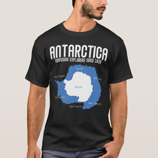 Camiseta Exploradores antárticos confusos desde 1820 (Anverso)