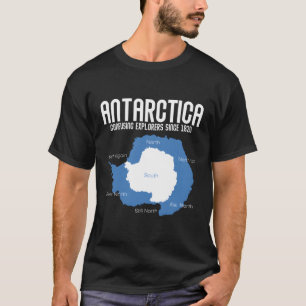 Camiseta Exploradores antárticos confusos desde la Antártid