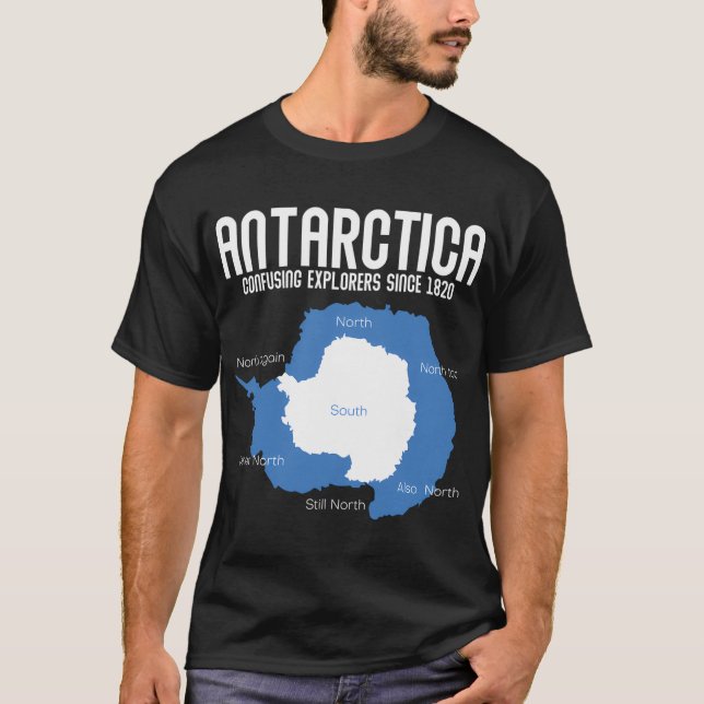 Camiseta Exploradores antárticos confusos desde la Antártid (Anverso)