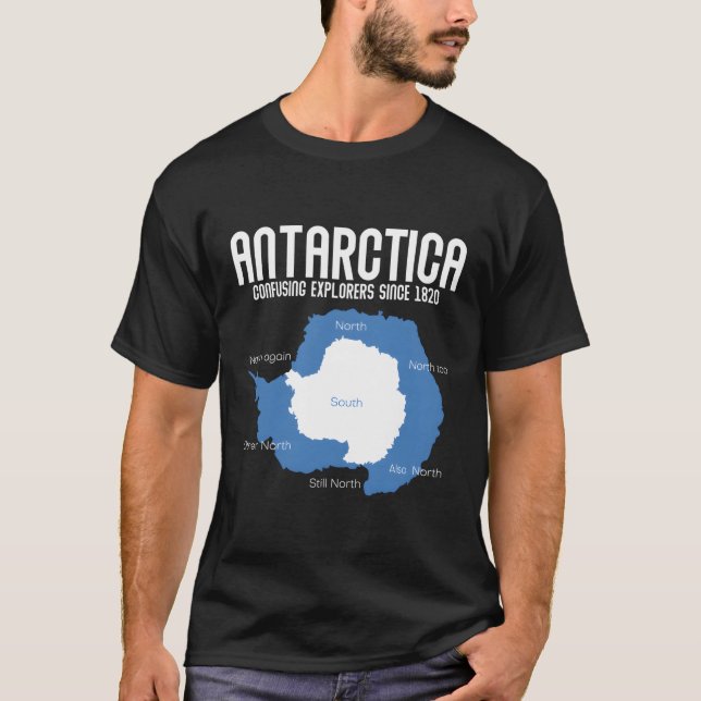 Camiseta Exploradores antárticos confusos desde la Antártid (Anverso)