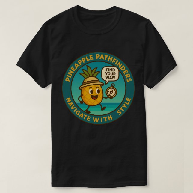 Camiseta Exploradores de Piña Navegan con Estilo (Diseño del anverso)