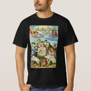 Camiseta Exploradores vintage con mapa de globo antiguo, 15