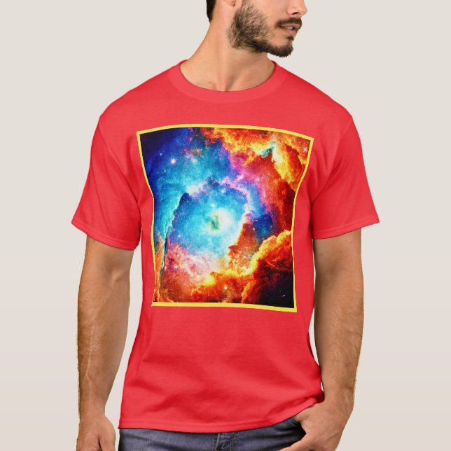 Camiseta Explorando el colorido arte nebuloso (Anverso)