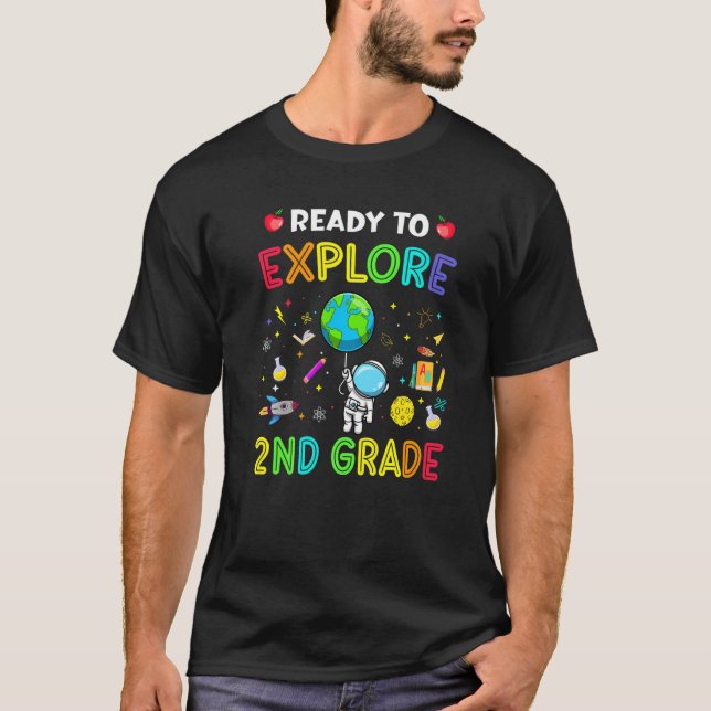 Camiseta Explorar 2º Grado De Vuelta Al Espacio Astronauta  (Anverso)
