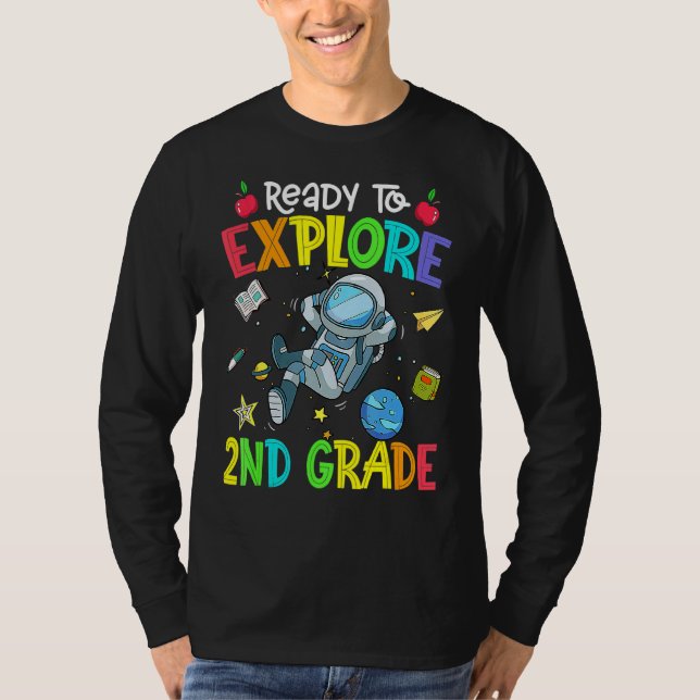 Camiseta Explorar 2º Grado De Vuelta Al Espacio Astronauta  (Anverso)
