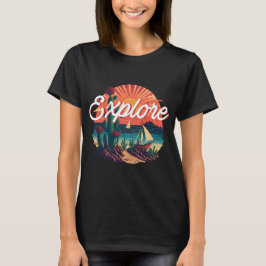 Camiseta Explorar - cactus ver el paisaje lateral