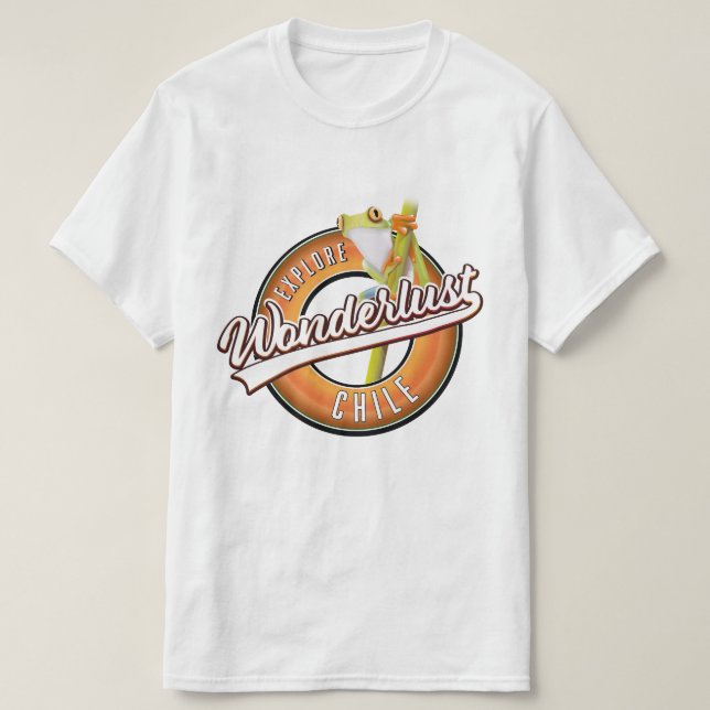 Camiseta explorar Chile deseo de viajar (Diseño del anverso)