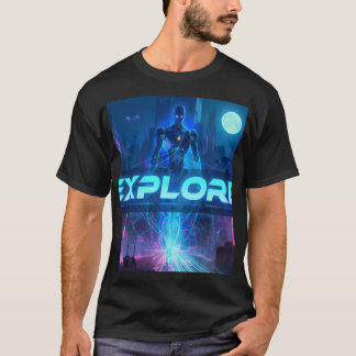 Camiseta EXPLORAR - Ciudad de Androides Cyberpunk de Cienci