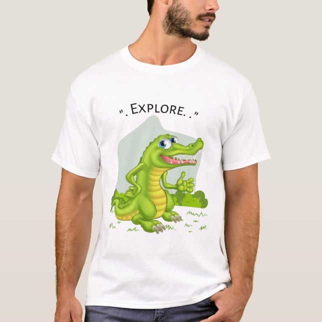 Camiseta explorar cocodrillo (Anverso)