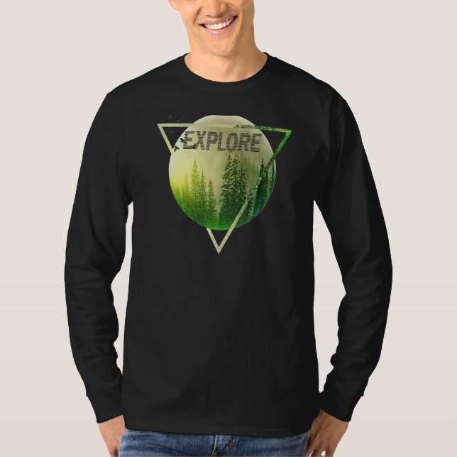 Camiseta Explorar el camping de senderismo (Anverso)