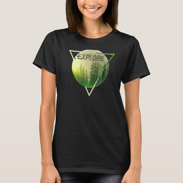 Camiseta Explorar el camping de senderismo (Anverso)