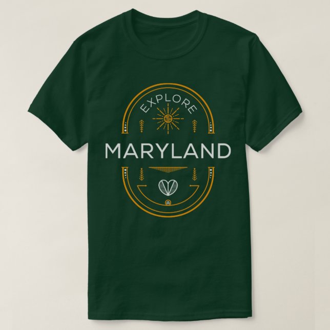 Camiseta Explorar el diseño de Maryland (Diseño del anverso)