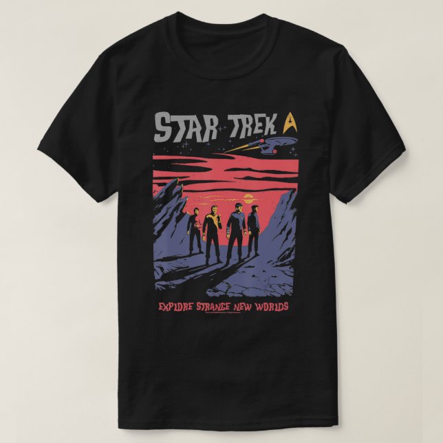 Camiseta Explorar el extraño arte de fans de los nuevos mun (Diseño del anverso)