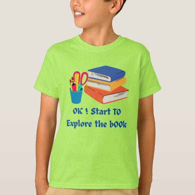 Camiseta Explorar el libro - Volver a la escuela Leer a Lov (Anverso)