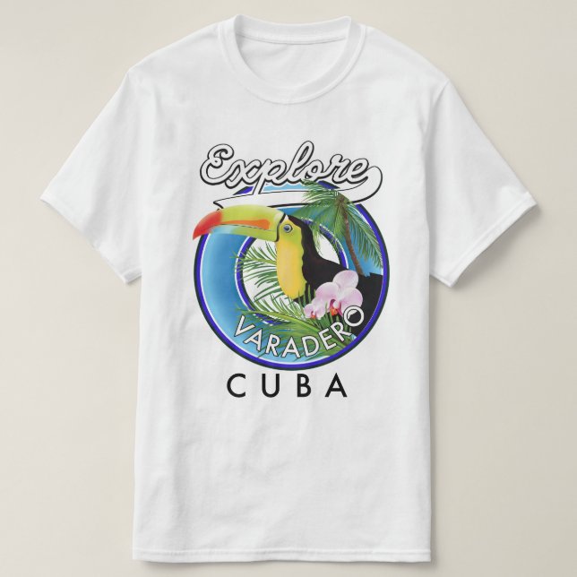 Camiseta Explorar el logo de viaje de Varadero Cuba (Diseño del anverso)