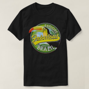 Camiseta Explorar el logotipo de Brasil fabuloso