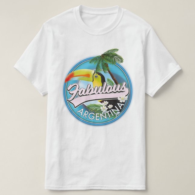 Camiseta explorar el logotipo fabuloso de Argentina (Diseño del anverso)