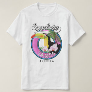 Camiseta Explorar el logotipo retro de Tampa Florida