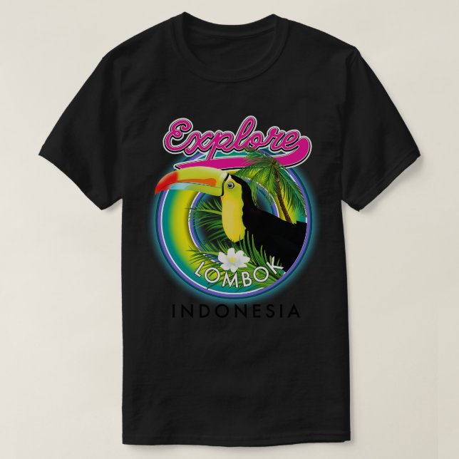 Camiseta Explorar el viaje a Lombok Indonesia (Diseño del anverso)
