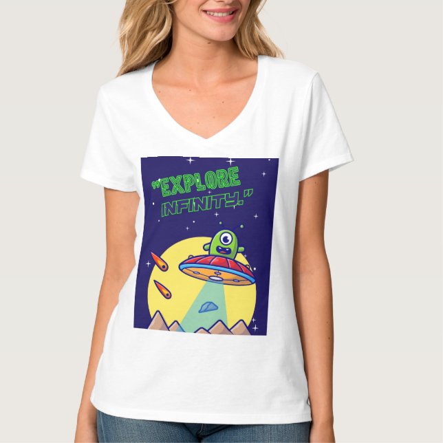 Camiseta Explorar infinito (Anverso)