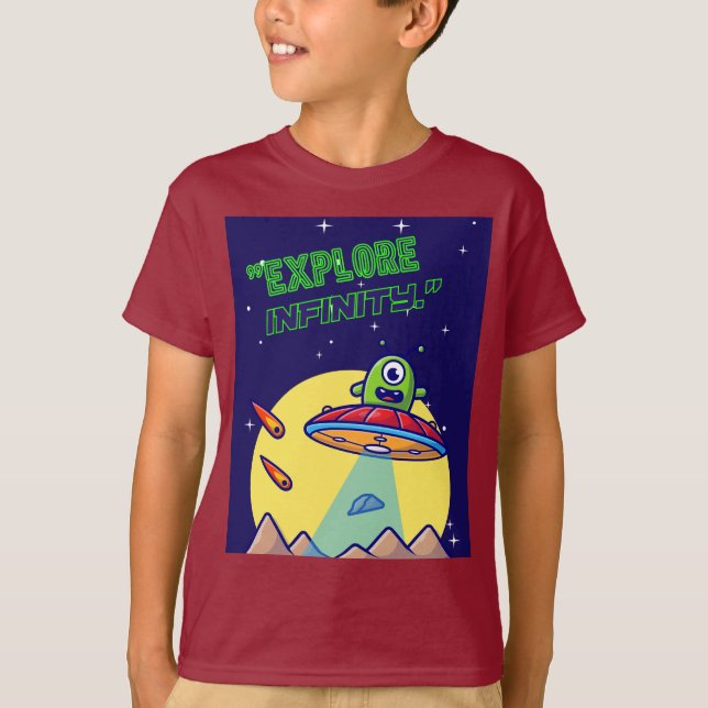 Camiseta Explorar infinito (Anverso)