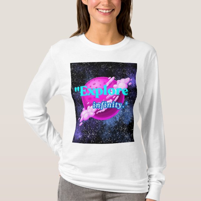 Camiseta Explorar infinito (Anverso)