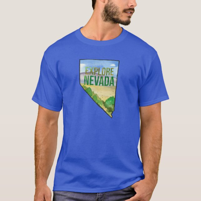 Camiseta Explorar la forma de estado paisajístico del desie (Anverso)