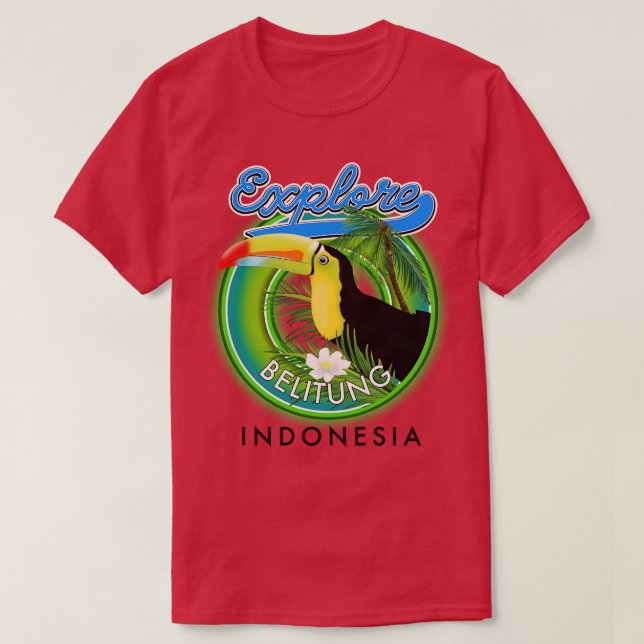 Camiseta explorar la isla Belitung Viajes de Belitung (Diseño del anverso)