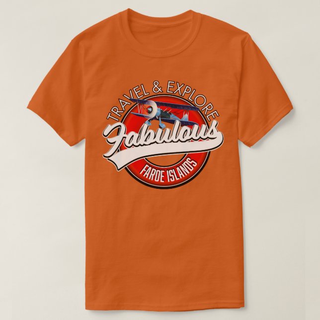 Camiseta explorar las fabulosas Islas Feroe (Diseño del anverso)