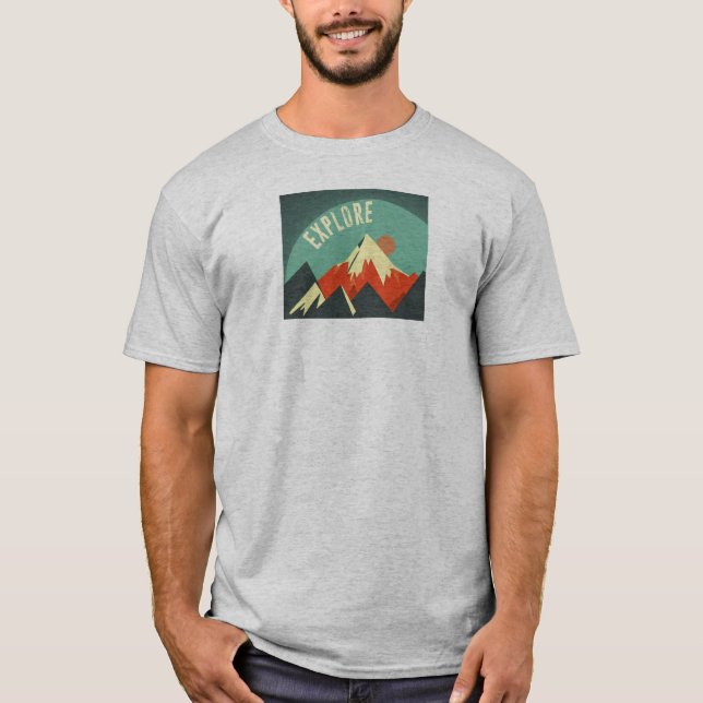 Camiseta Explorar las montañas (Anverso)