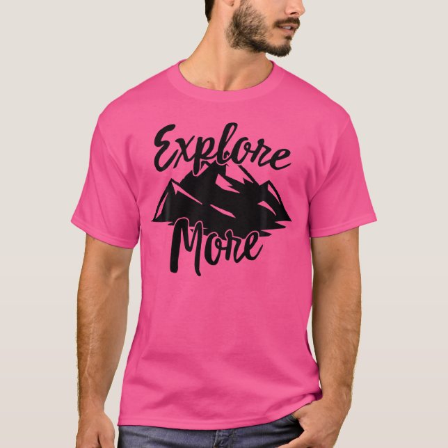 Camiseta Explorar más aventuras Viajes de excursión (Anverso)