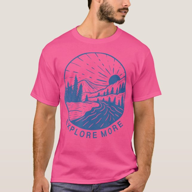 Camiseta Explorar más montañas antiguas Viajes al aire libr (Anverso)