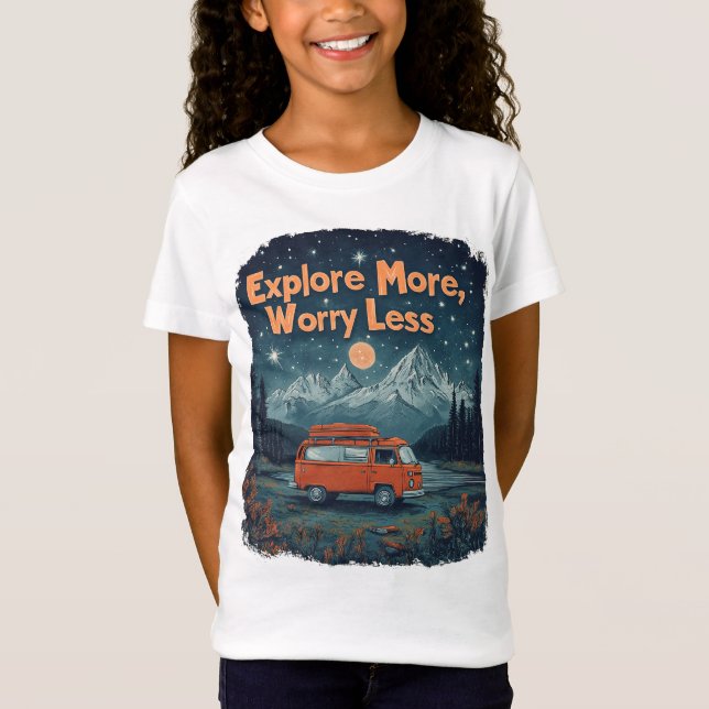 Camiseta Explorar más, preocuparse menos (Anverso)